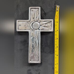 Silver Cross Wall Decor